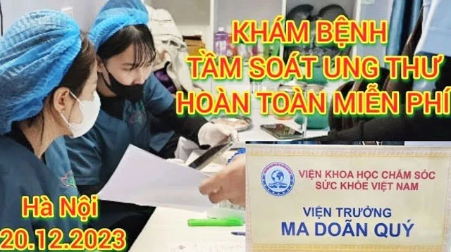 Viện Khoa Học Chăm Sóc Sức Khỏe Việt Nam khám bệnh, tầm soát ung thư miễn phí